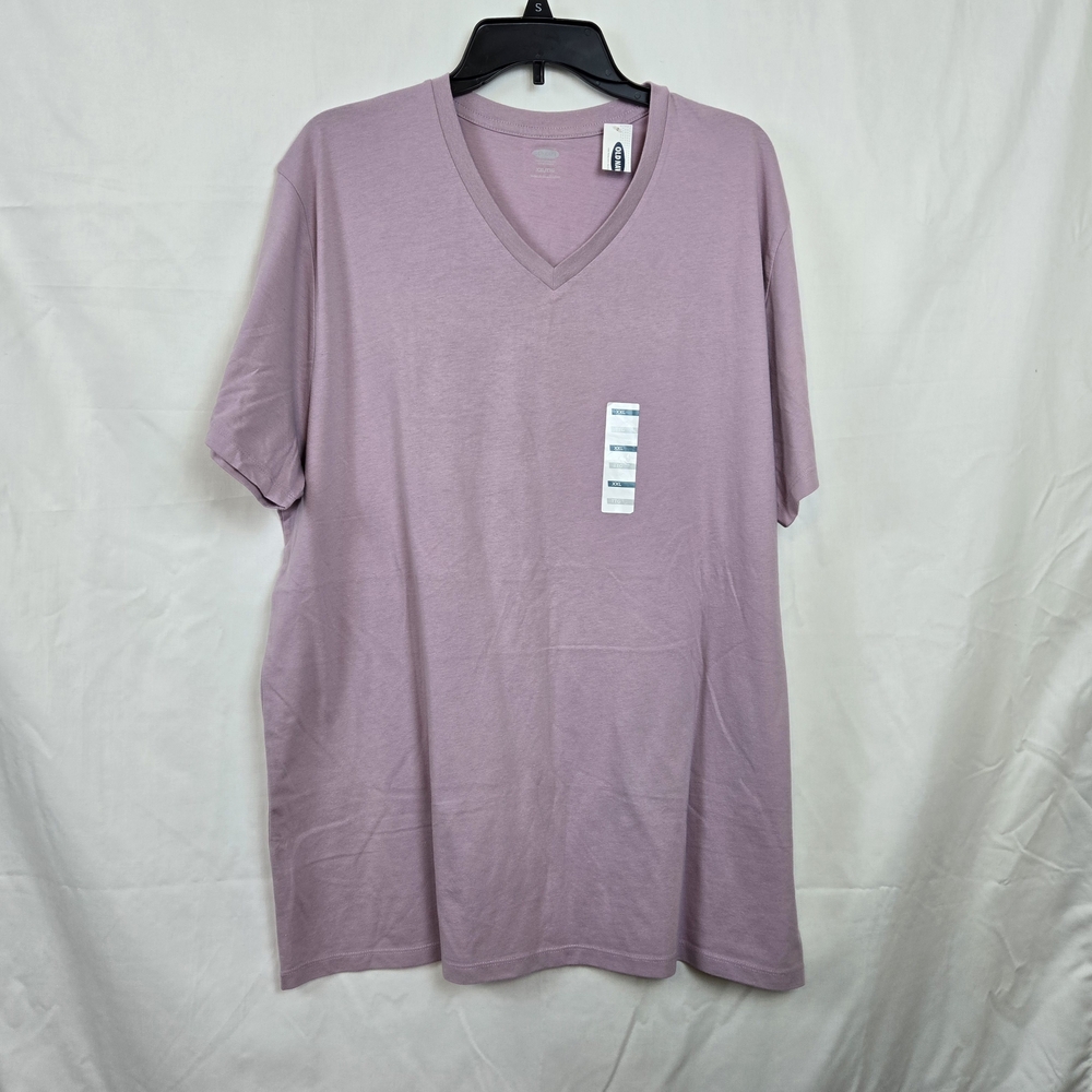 Old Navy Men's Lavender Purple Short Sleeve V-Neck Business Casual Tee XXL New